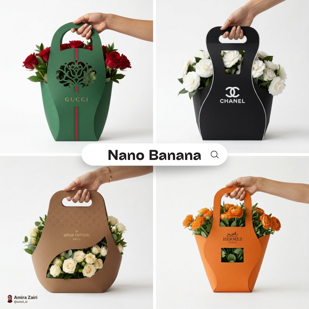 Minimalist branded flower packaging design for [brand], e...