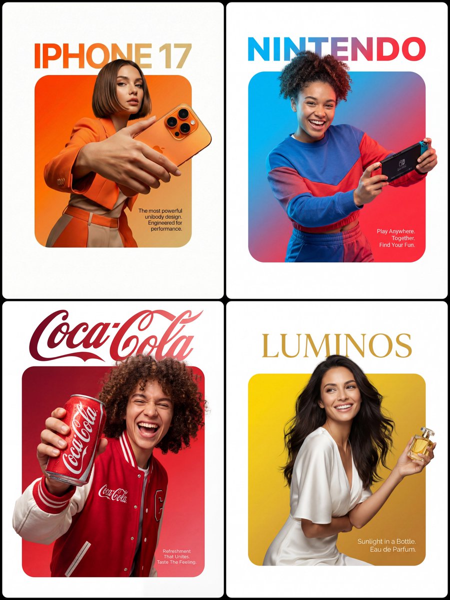 A professional high-end graphic design advertisement comp...