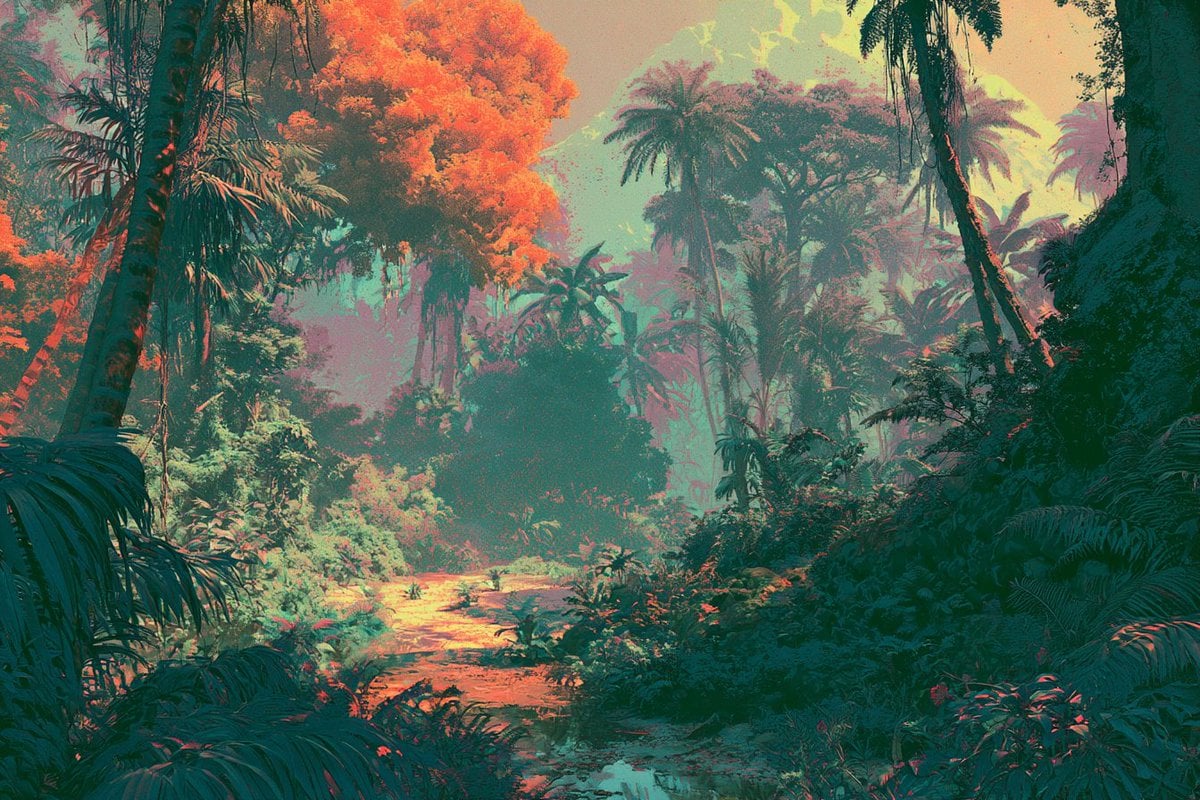 [Subject] portrayed in a Retro Technicolor Odyssey, with ...