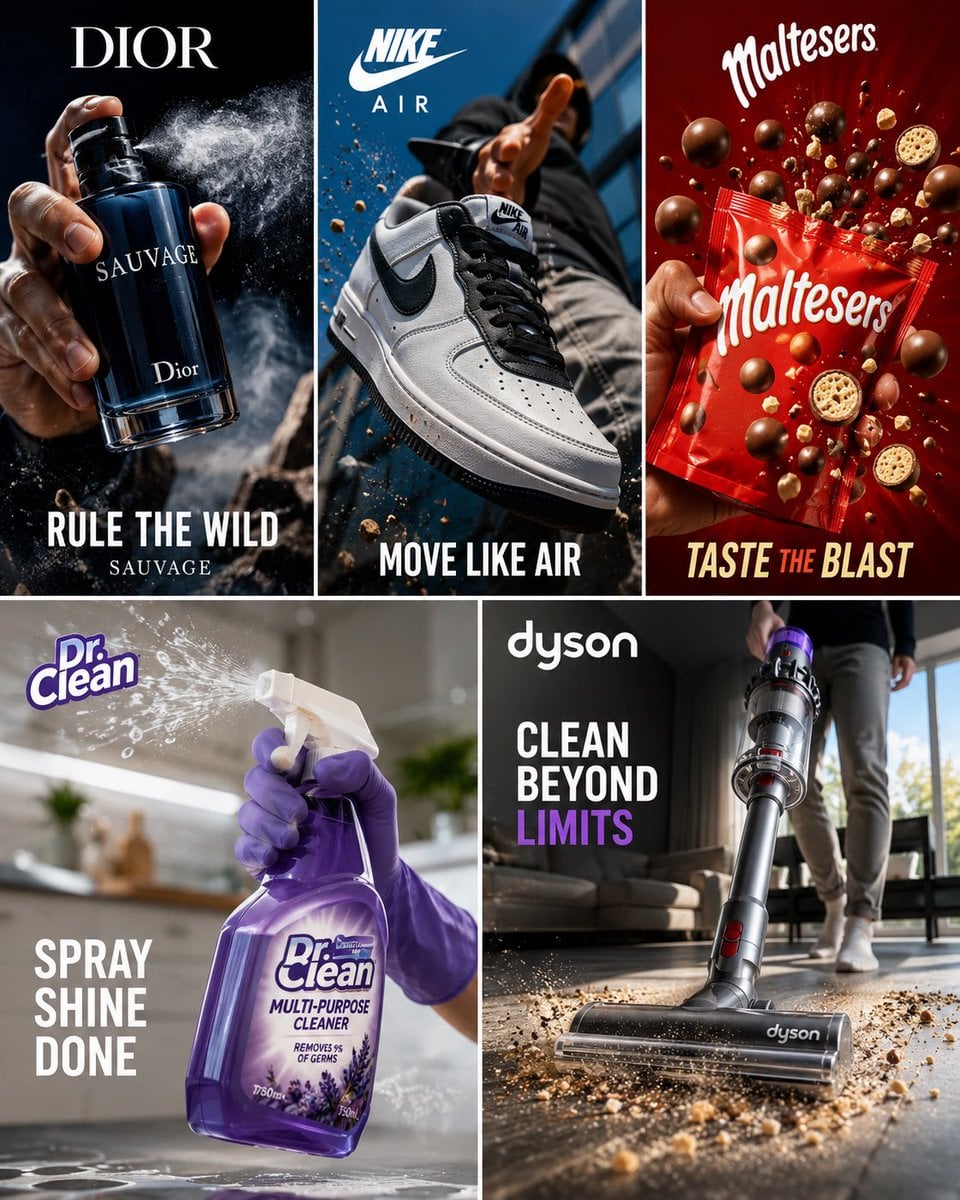 Create a premium UGC-style advertising poster for [Produc...