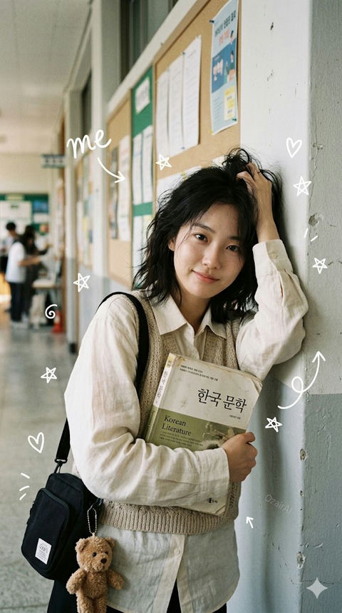 唯美教室少女韩国文学电影感写真