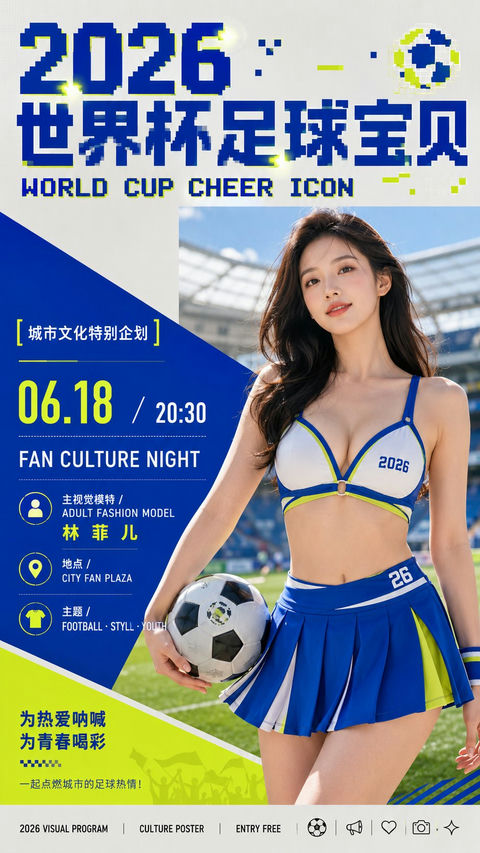 2026世界杯足球宝贝文化海报视觉