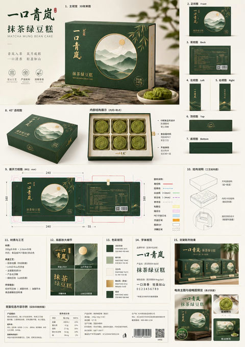 高端电商糕点包装全流程设计方案
