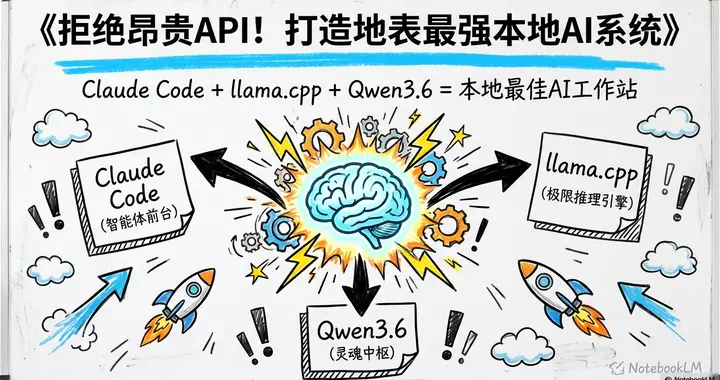 拒绝昂贵 API ！ Claude Code + llama.cpp + Qwen 3.6 打造最强本地 AI 系统